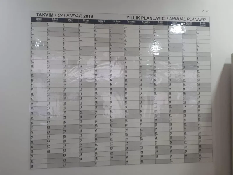 Takvim - Yıllık Planlayıcı 120x100 - Görsel 19