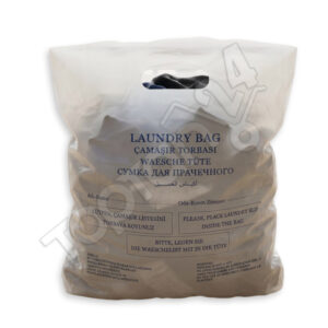 Otel Tipi Kirli Çamaşır Poşeti Laundry Bag Beyaz Baskılı Çamaşır Torbası