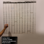 Takvim Üniversal - Yıllık Planlayıcı 120x100 Sihirli Kağıt tahta