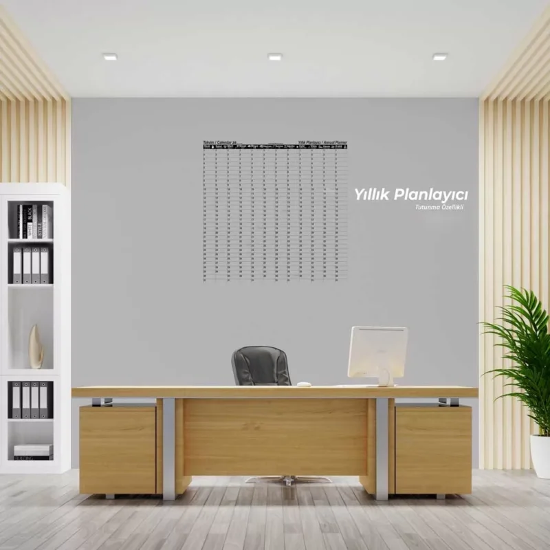 Takvim Üniversal - Yıllık Planlayıcı 120x100 Sihirli Kağıt tahta
