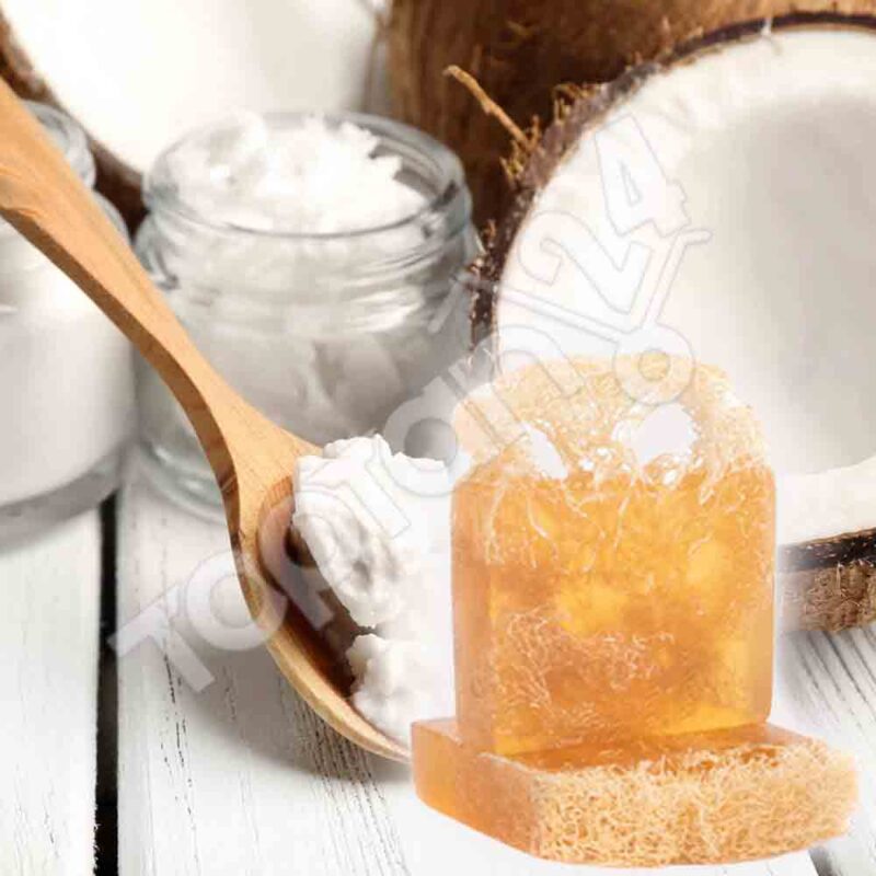 Doğal Kabak Lifli Sabun - Hindistan Cevizi 100 Gr - The Soap Factory - Görsel 3