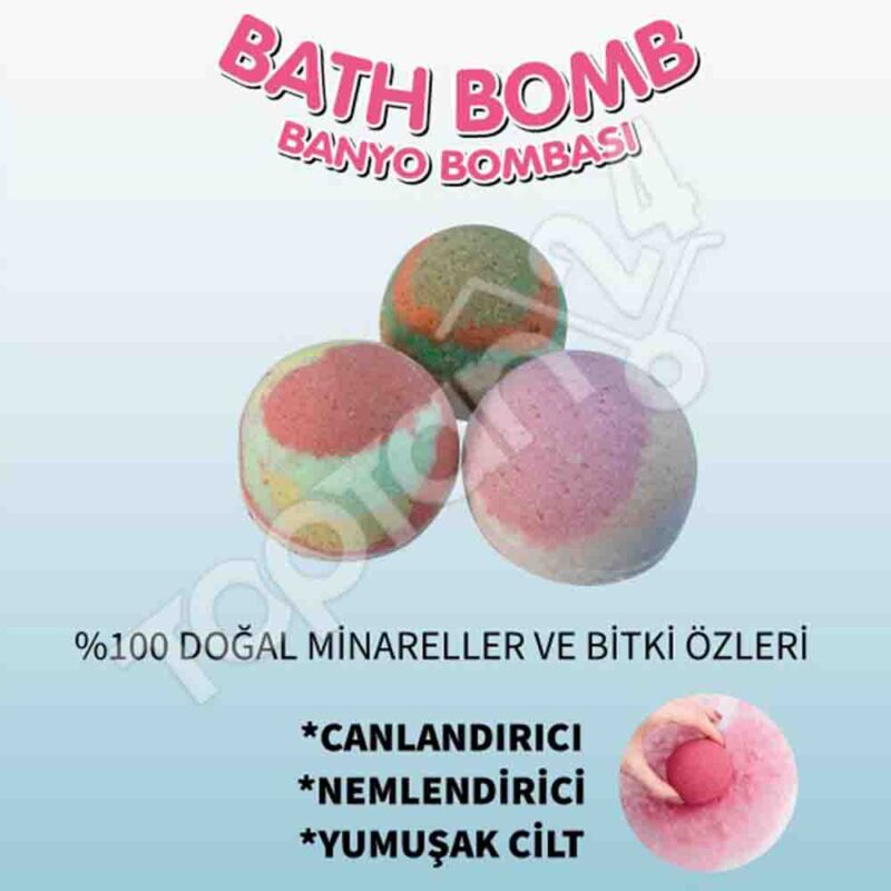 Banyo Topu Nem Topu Bath Bomb Banyo Bombası Banyo Köpük Topu - Görsel 5