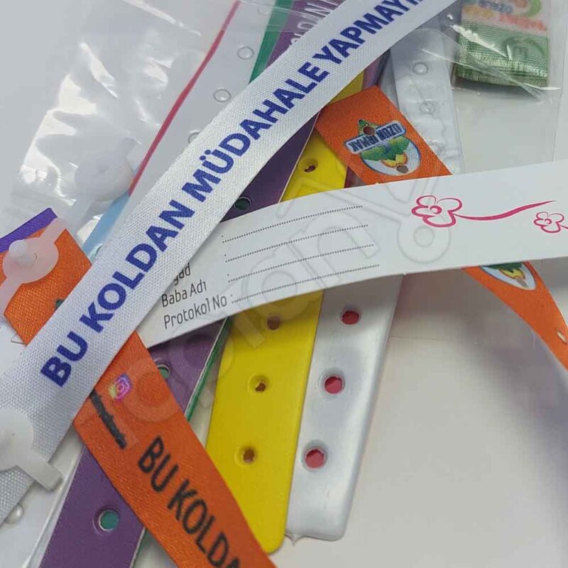 Otel Bileklik Plastik Otel Bilekliği Kol Bandı - Görsel 18