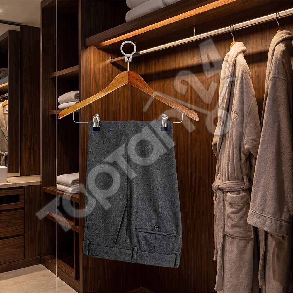 Otel Tipi Elbise Askısı Halkalı Mandallı 9 Otel Tipi Elbise Askısı Halkalı Mandallı - Görsel 9