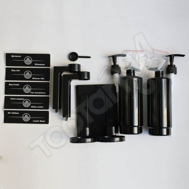 Boş Şampuan Şişesi 400 Ml Aparatlı - İkili Set - Görsel 4