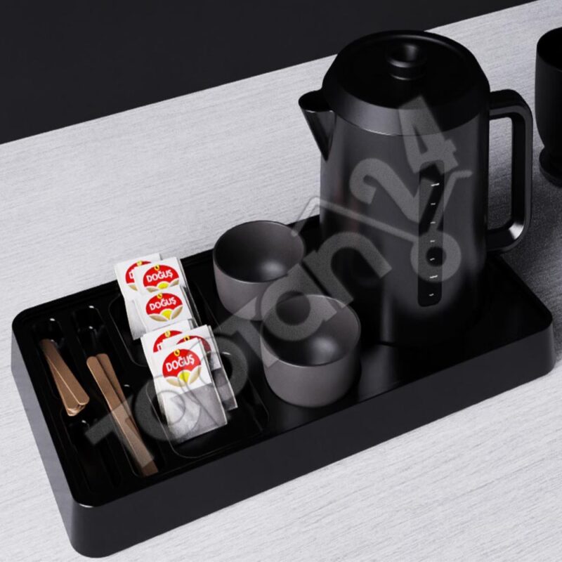 Otel Servis Karşılama Sunum İkram Tepsisi Plastik - Görsel 4