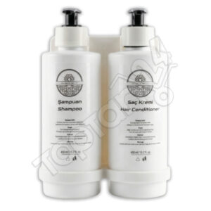 Şampuan Şişesi Duvar Tipi İkili 400 Ml Beyaz