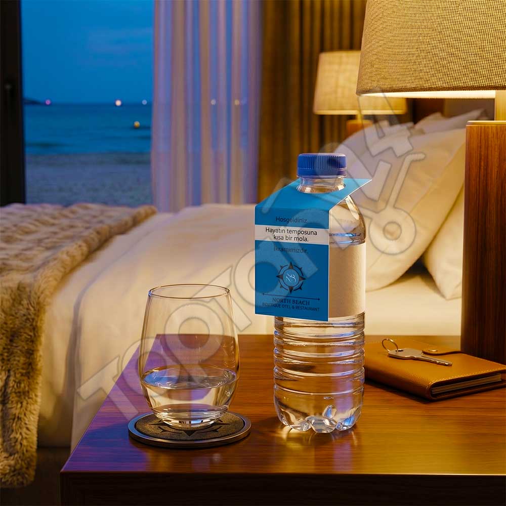 Logo Baskılı Otel Şişe İkram Kartı 2 Logo Baskılı Otel Şişe İkram Kartı - Görsel 2