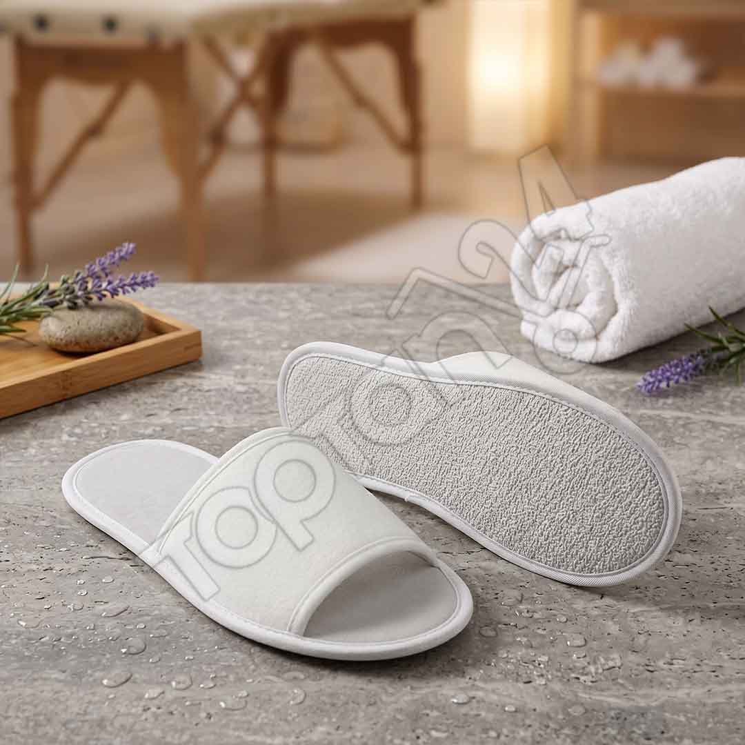 Gerçek Kaymaz Tabanlı Spa Terliği Önü Açık 7 Gerçek Kaymaz Tabanlı Spa Terliği Önü Açık - Görsel 7