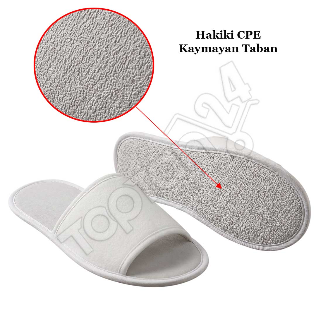 Gerçek Kaymaz Tabanlı Spa Terliği Önü Açık 2 Gerçek Kaymaz Tabanlı Spa Terliği Önü Açık - Görsel 2