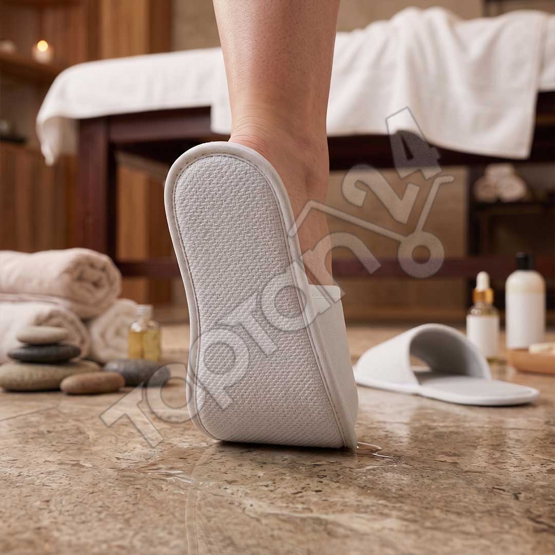 Gerçek Kaymaz Tabanlı Spa Terliği Önü Açık 9 Gerçek Kaymaz Tabanlı Spa Terliği Önü Açık - Görsel 9